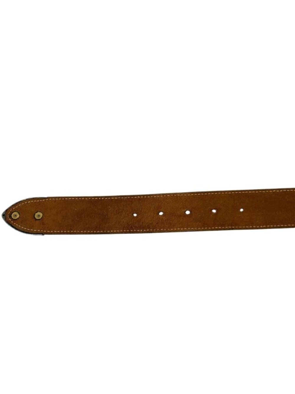 Streets Ahead Womens Statement Belt Brown Leather Silver-Tone Buckle Boho Size S - Picture 7 of 14